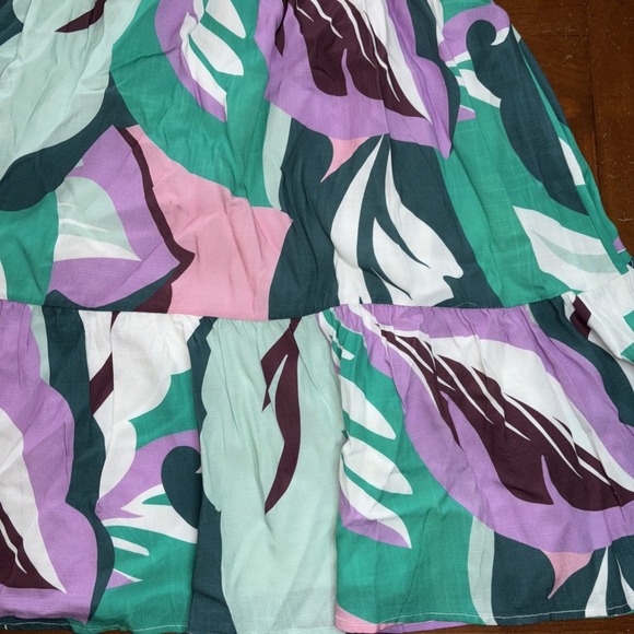 MinkPink Multi Color Floral Pattern Ruffled Lined Mini Sundress size S - Picture 6 of 9